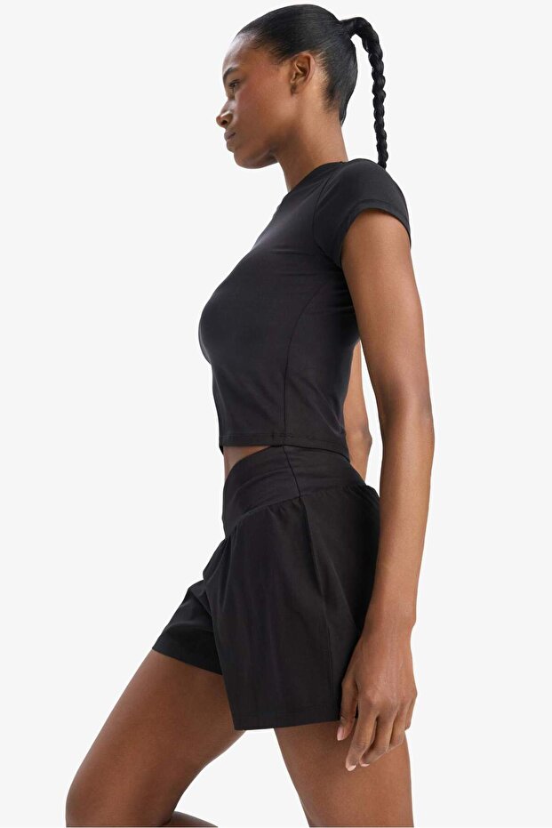 Beli Lastikli Dokuma Şort E0066AX25SP - 5