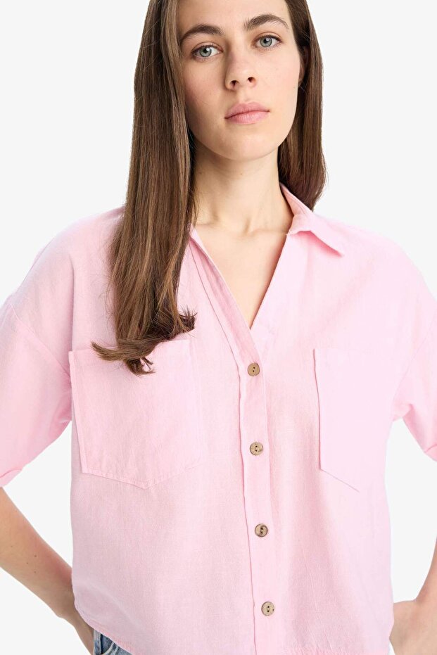 Boxy Fit Basıc Gömlek V2523AZ25SP - 1