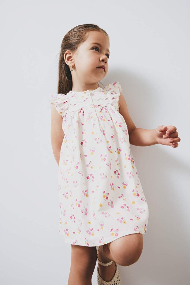 100% Cotton Floral Dress for Baby Girl E5811A525Sm