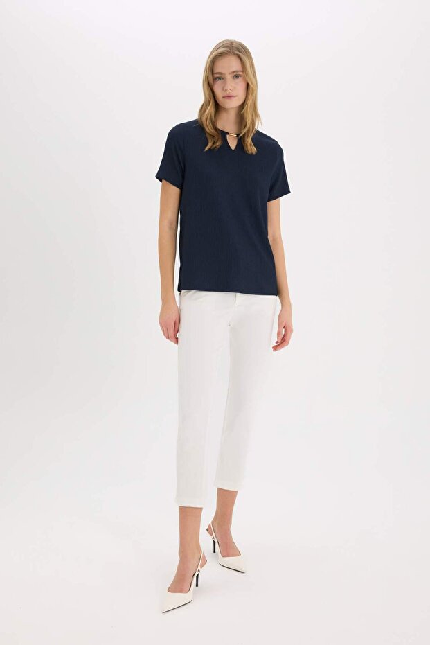 Tricou Apaş Yaka Basic Bürümcük E0325AX25SP - 2