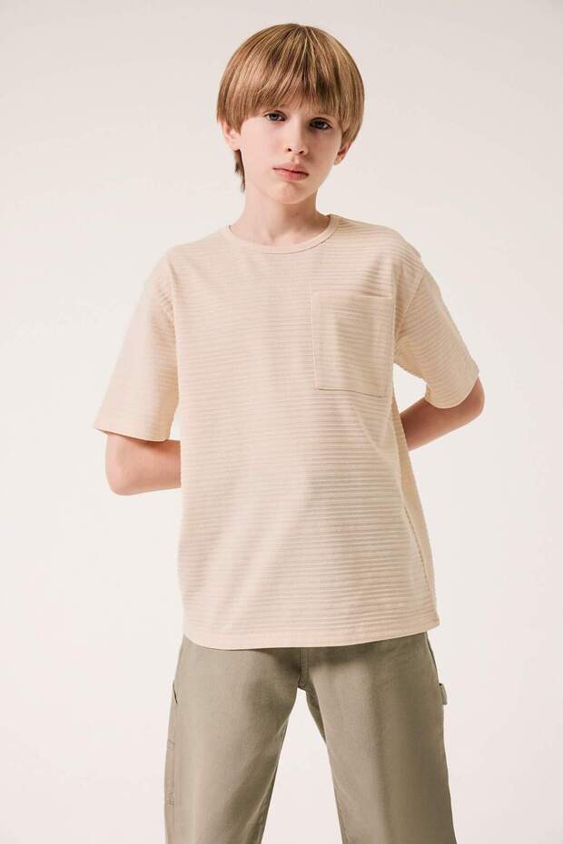 Crew Neck Short Sleeve T-Shirt Boys D7742A825SM