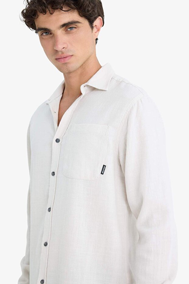 %100 Pamuk Basic Gömlek D7079AX25SP - 4