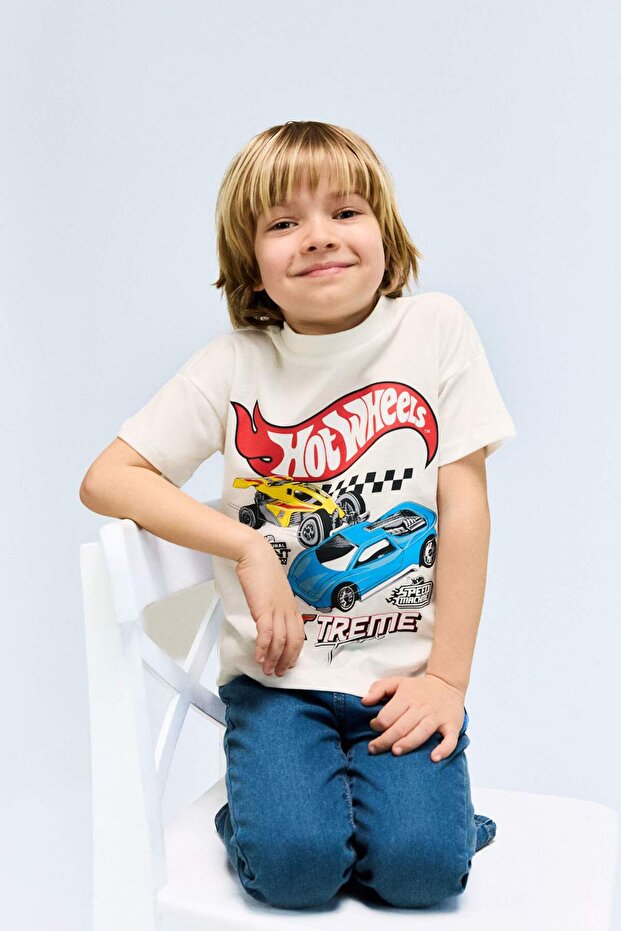 Hot Wheels Bicycle Collar Short Sleeve T-Shirt Baby Boy E4716A525Sm