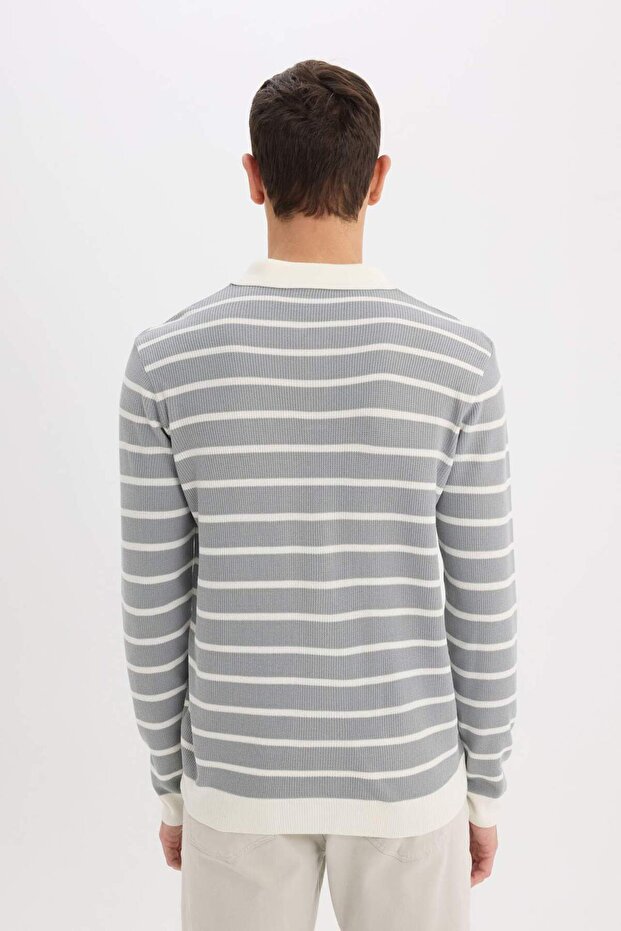 Standardowy golf z prążkowanym swetrem E7604AX24WN - 6