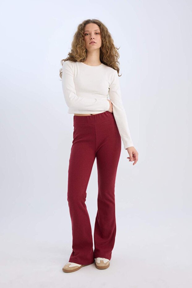 Wide Leg Wide Leg Elastic Waist Long Length Trousers E4387Ax24Wn