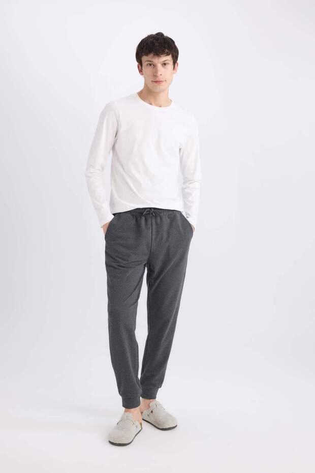 Regular Fit Pocketed Drawstring Waist Pajama Bottoms W7924Az24Au