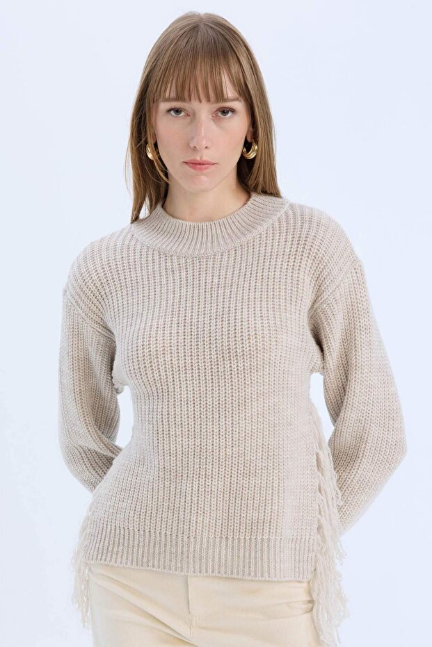 Relax Fit Half Turtleneck Thessaloniki Fabric Knitwear Sweater E5567Ax24Cw