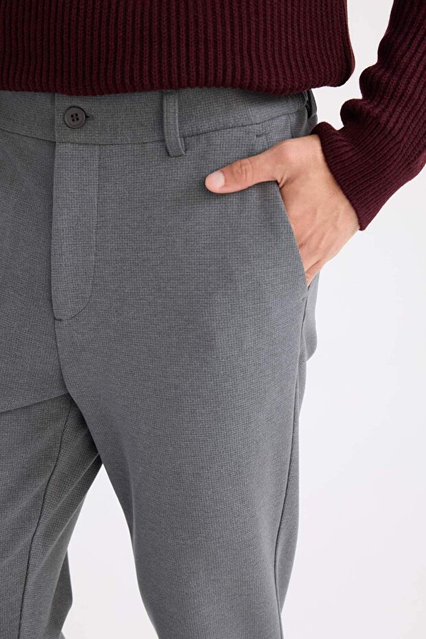 Maßgeschneiderte Hose mit normaler Passform, Basic, gerade Tasche, D9084AX24WN - 8