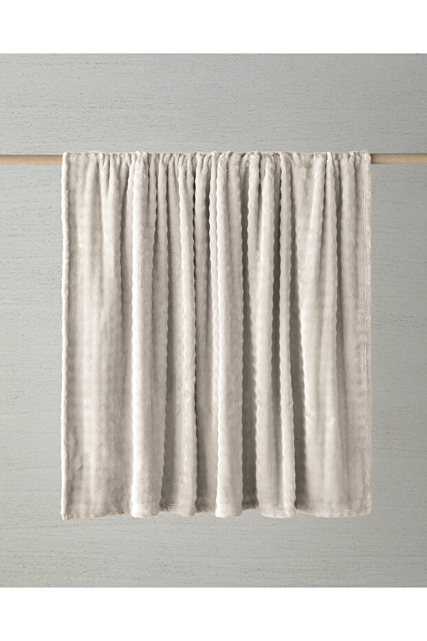 Glance Bubble Plush Single Blanket 150X200 cm Cream