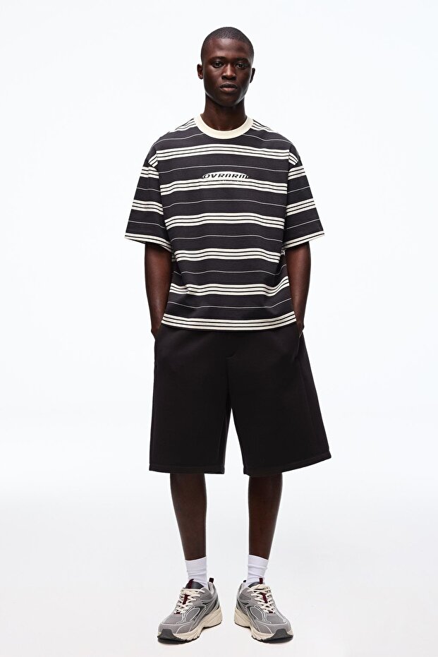 Oversize sentetik kauçuk bermuda - 1