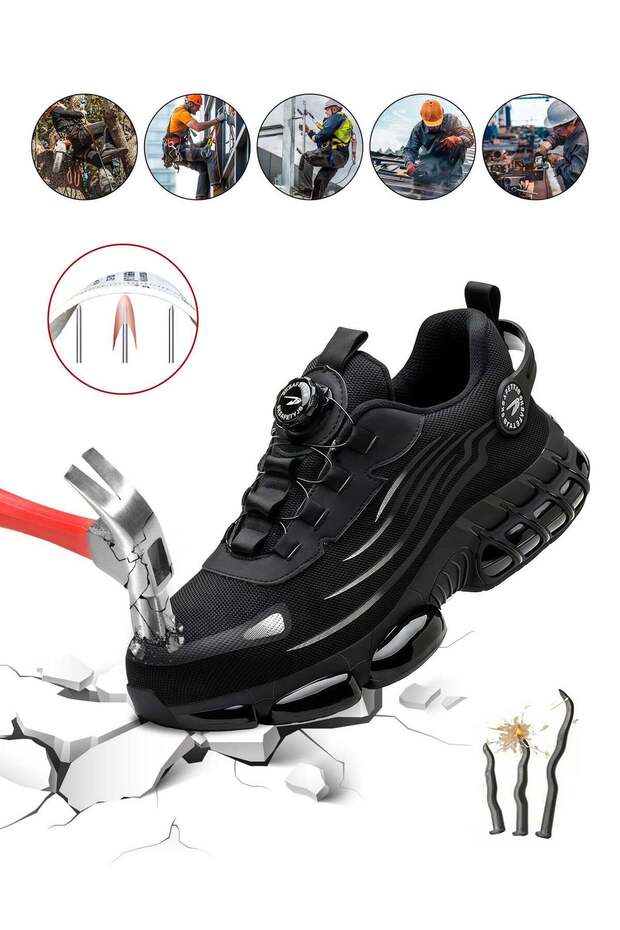 Safety Shoes Steel Toe Lightweight Puncture Proof Breathable for Construction