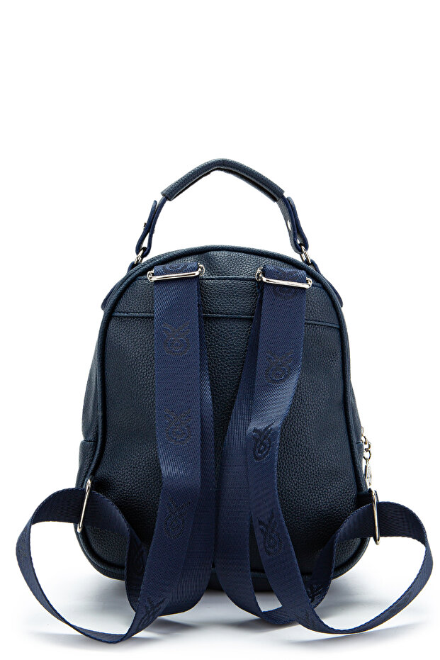 حقيبة ظهر صغيرة متعددة الأقسام من ميني فرانك باللون الأزرق الداكن - 4