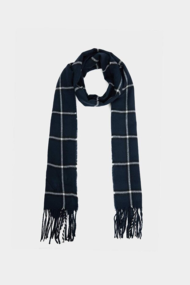 Men's Checkered Woven Scarf C8267Ax24Wn