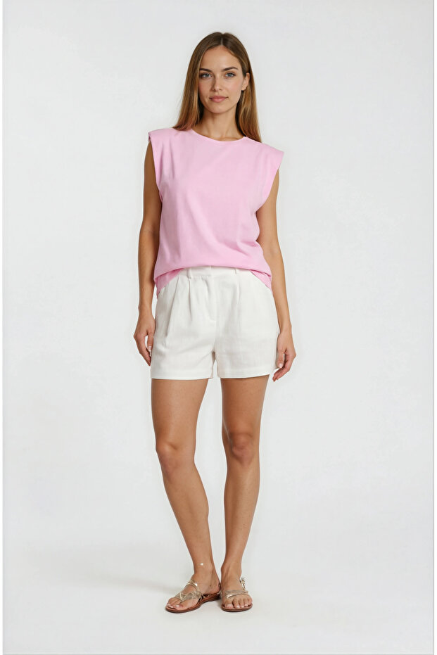 Caprioglio Vatkalı Kolsuz Basic PEMBE - 3