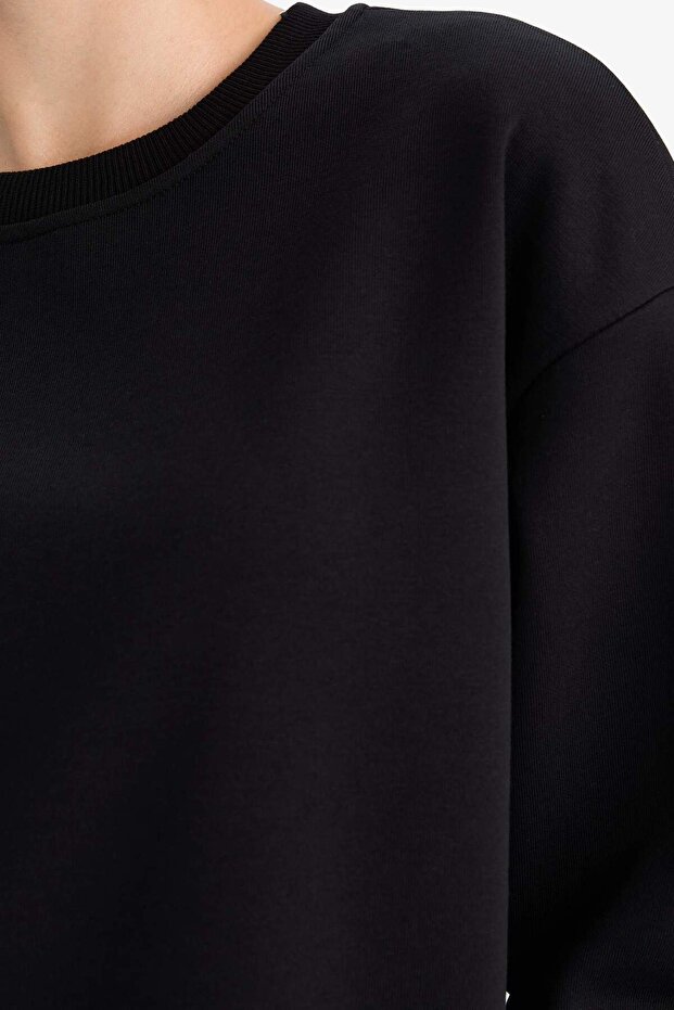 Boxy Fit Kalın Basıc Sweatshirt B8568AX24WN - 5