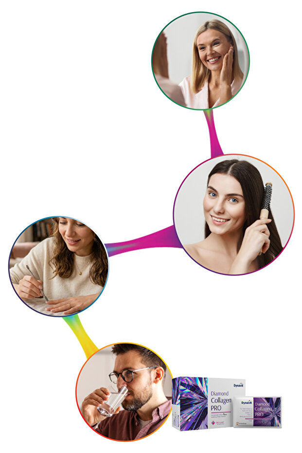 Diamond Collagen PRO 30 Saşe - Hidrolize Peptit Tip 1 Balık Kolajeni, Biotin - Saç&Cilt&Tırnak - 4