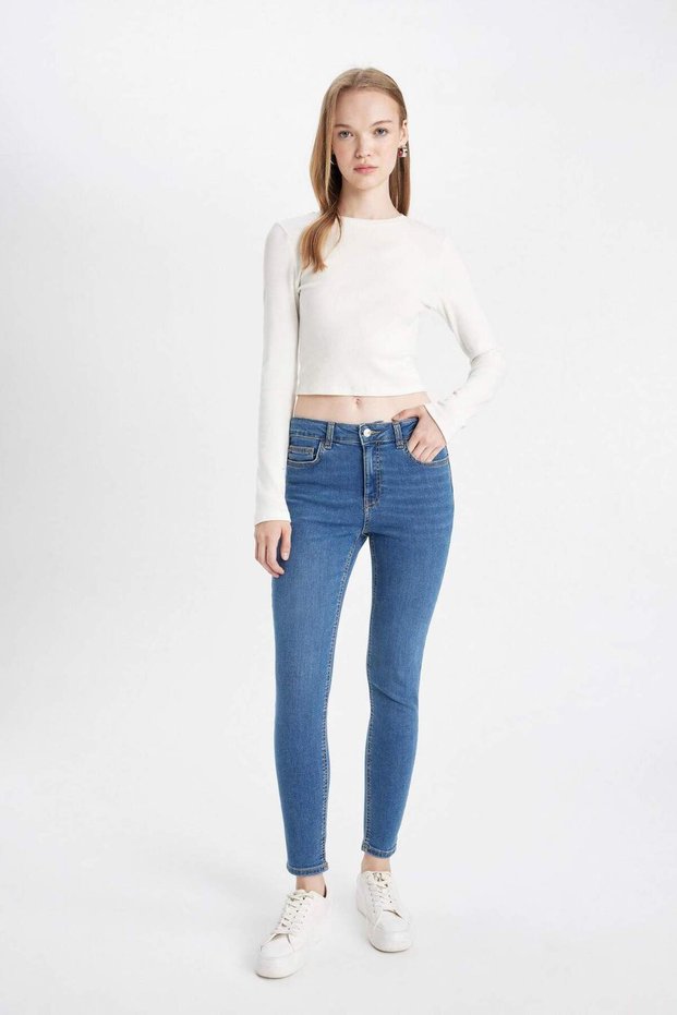 Rebeca Skinny Fit High Waist Skinny Leg Ankle Length Jean Trousers 3136309