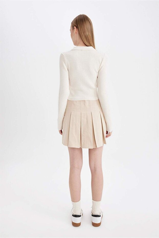 Piliseli Basic Gabardine Minirock mit normaler Taille D5265AX24AU - 7
