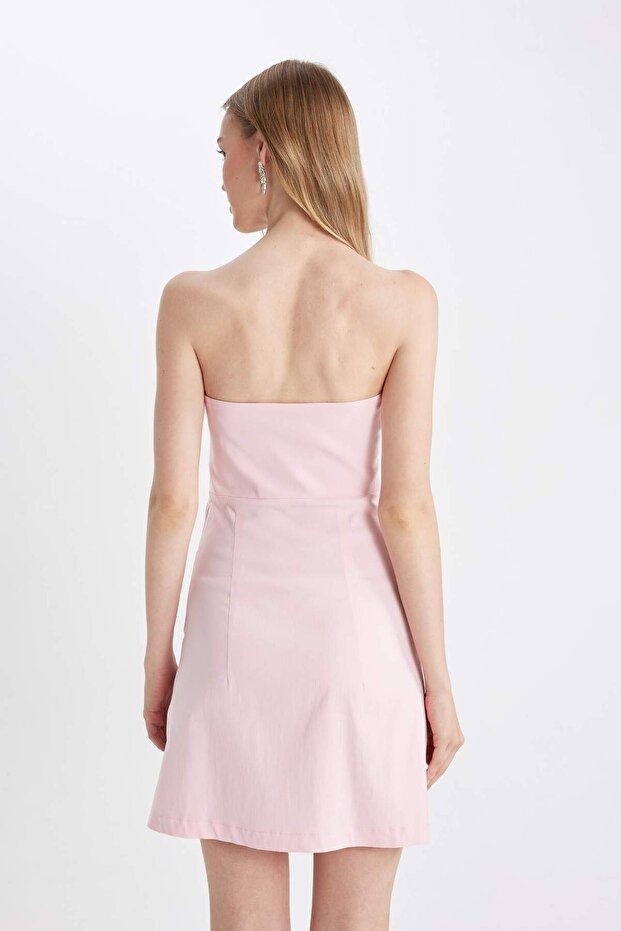 Straplez Bengalin Mini Elbise D4193AX24HS - 6