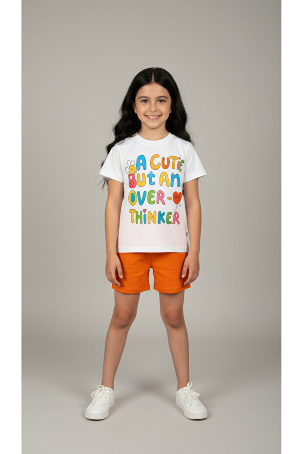 مجموعة شورت مطبوعة من A Cutie But An Over Thinker
