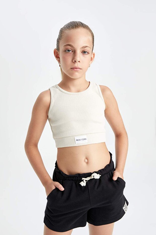 Crew Neck Athlete Girls' T-Shirt C9604A824Hs