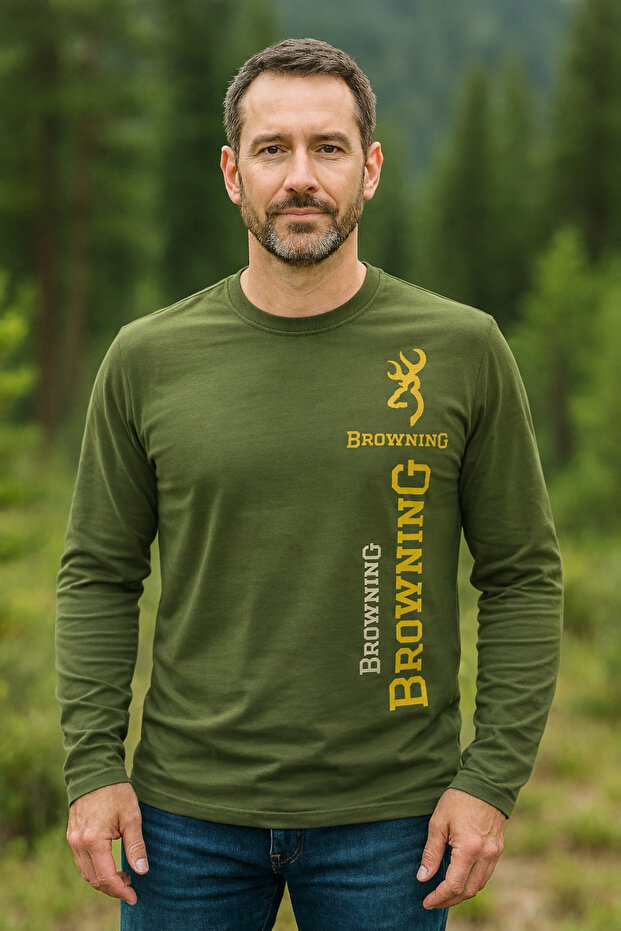 100% Cotton Long Sleeve T-Shirt Model