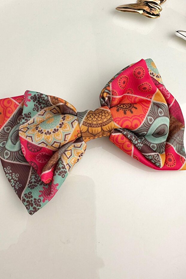 مشبك شعر أوتوماتيكي بنمط عرقي (12 سم) - 2