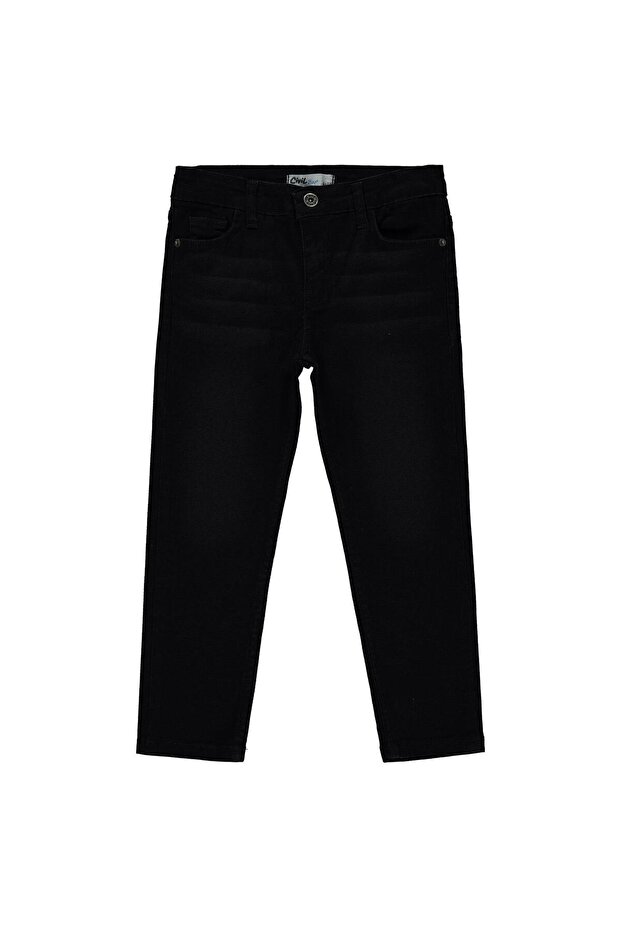Classic Honeycomb Fabric Pants for 10-13 Years Old - Black