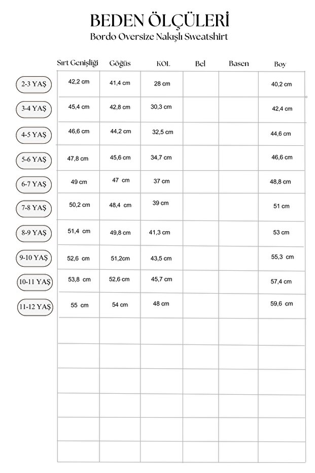 Bordo Oversize Nakışlı Sweatshirt - 6