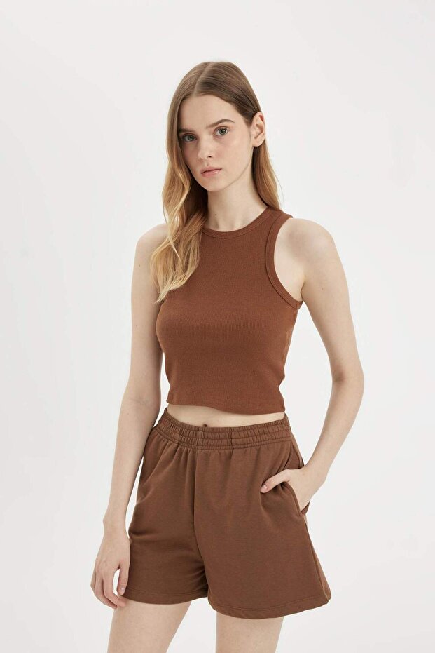 Regular Fit Beli Lastikli Basic Düz Şort Z5071AZ24SM - 5