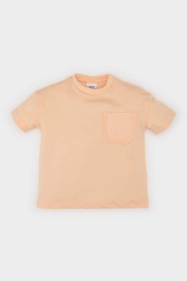 100% Cotton Crew Neck Basic Short Sleeve T-Shirt Baby Girl B7543A524Sp