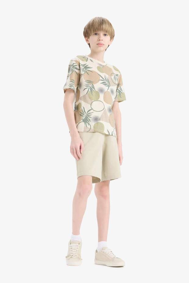 Basic Düz Bermuda Şort Erkek Çocuk B5867A824SM - 2