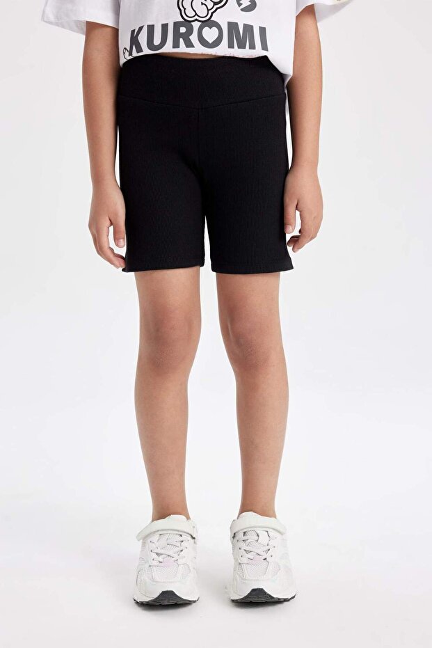 Biker Corded Fabric Ribbed Knit Leggings Girl Child B6405A824Hs