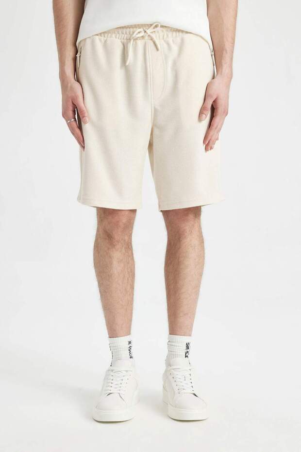 Regular Fit Düz Paça Cepli Basic Düz Şort B8792AX24SM - 4