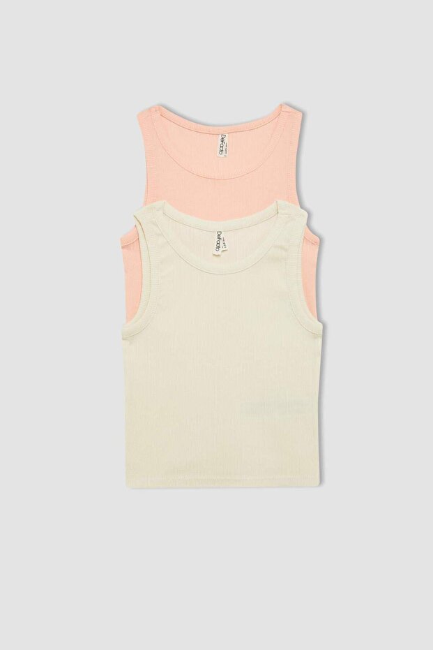Girl's Crew Neck 2-Piece Undershirt B6704A824Sm