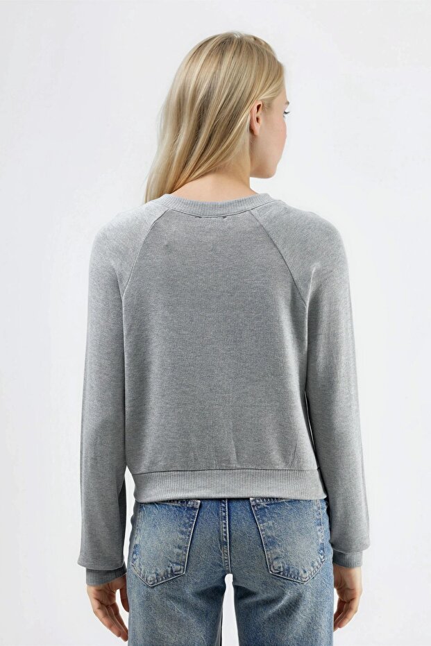 BUSEM Düğmeli Bisiklet Yaka Hırka - 3