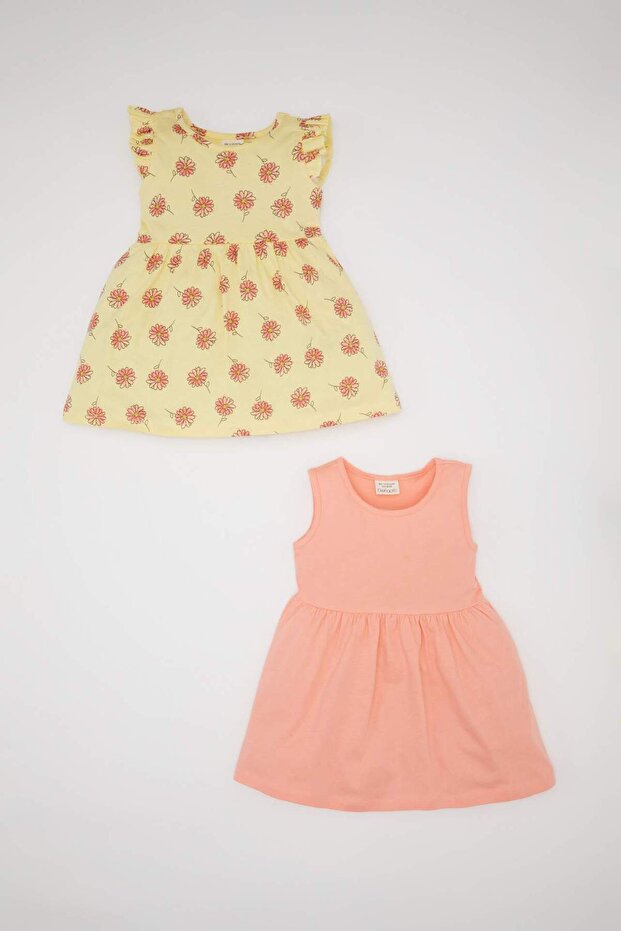 Patterned Sleeveless 2-Piece Dress for Baby Girl C0071A524Sm