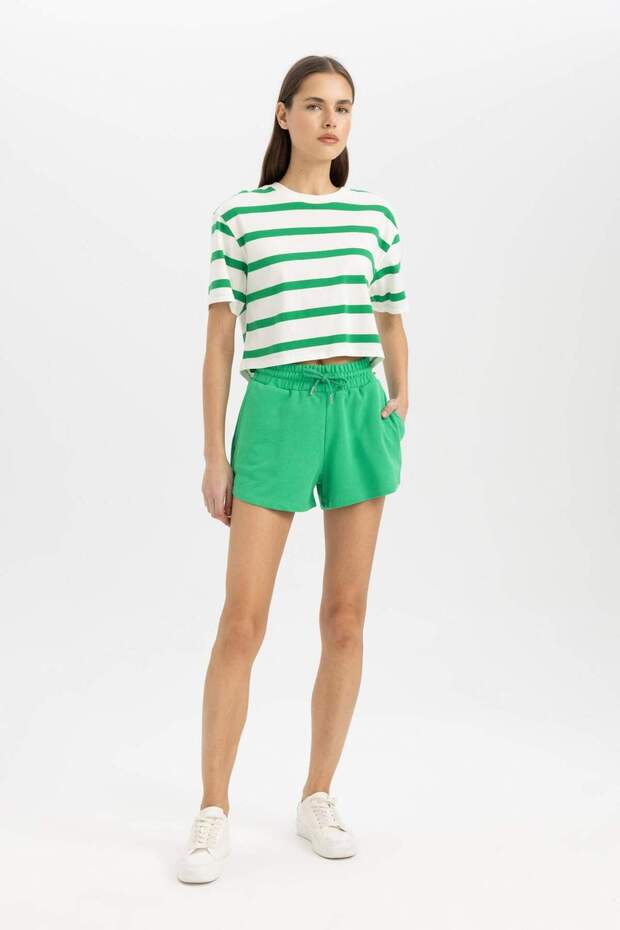 شورت أساسي قصير بخصر عادي - مقاس عادي C7600ax24sm - 1