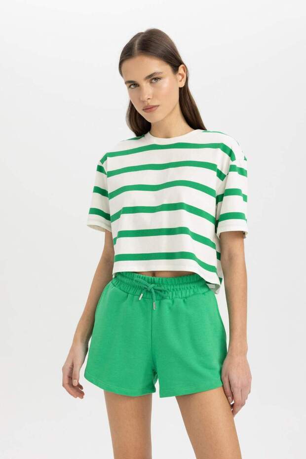 شورت أساسي قصير بخصر عادي - مقاس عادي C7600ax24sm - 3