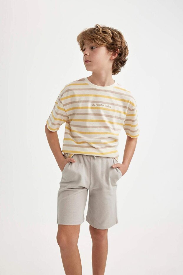 Pike Basic Düz Bermuda Şort Erkek Çocuk B5925A824SM - 5