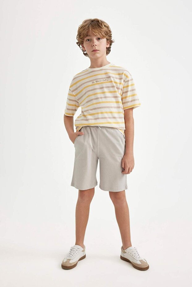 Pike Basic Düz Bermuda Şort Erkek Çocuk B5925A824SM - 3