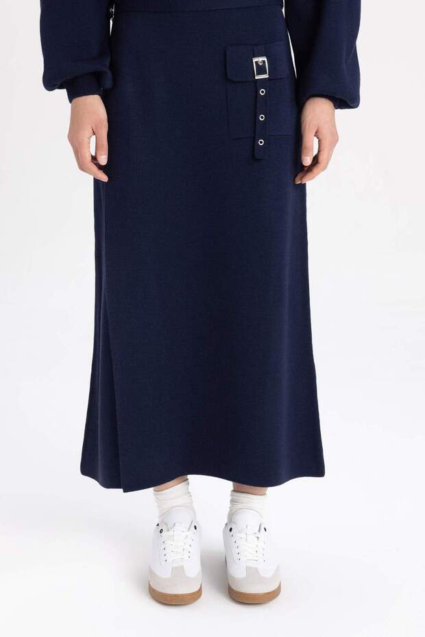 Maxi-Strickrock mit normaler Passform B8858AX24SP - 4
