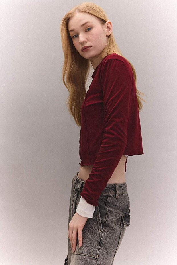 Fıtted Basıc Crop Tişört C4469AX24SP - 3