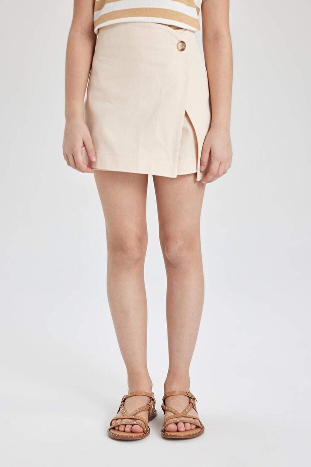 Girl's Gabardine Shorts Skirt C0127A824SM