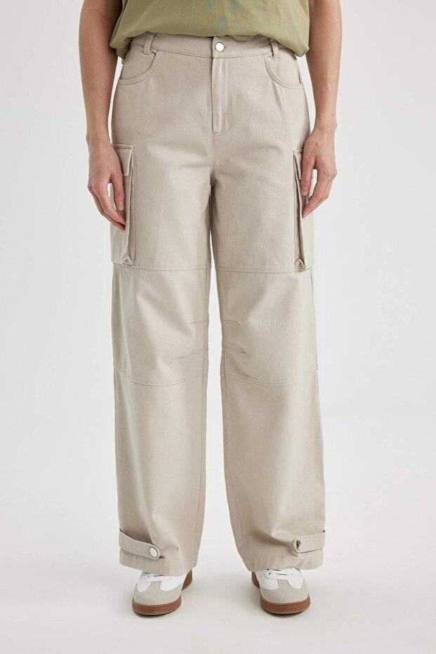 Kargo Cepli Basıc Gabardin Pantolon C1670AX24SP - 5