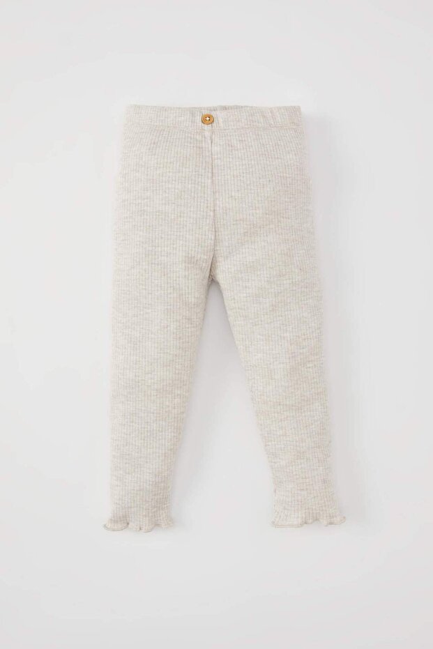 Baby Girl Straight Leg Ribbed Camisole Basic Leggings Z4676A224Sp