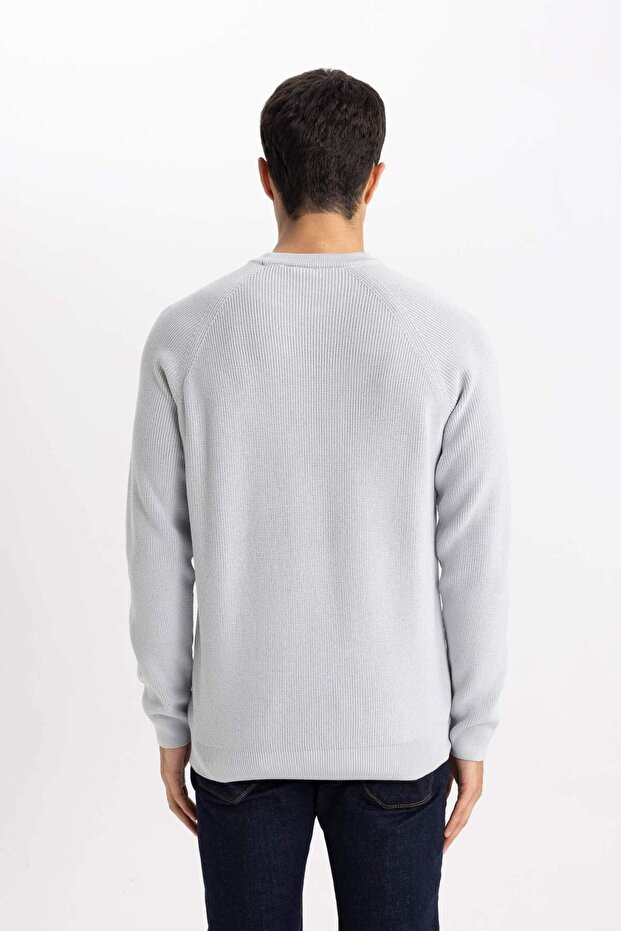 Standard Fit Regular Fit Rundhalsausschnitt Basic Solid Strickpullover A8458AX24SP - 6