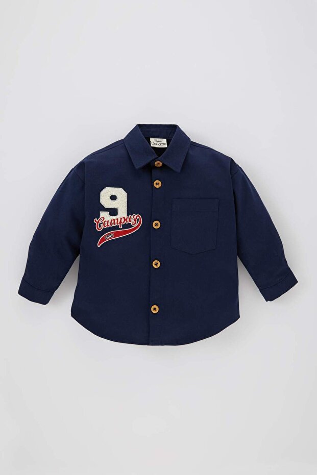 Baby Boy Twill Long Sleeve Shirt B8054A524Sp