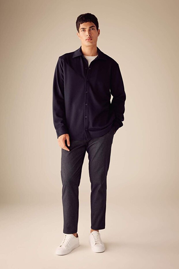 Gabardine Jogger Pants with Lace-Up Waist Elastic Straight Leg Pockets A5741Ax23Au