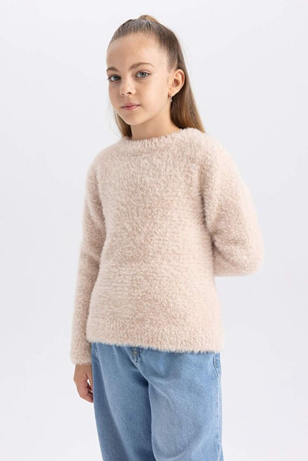 Girl's Crew Neck Knitwear Sweater Y2640A623Wn
